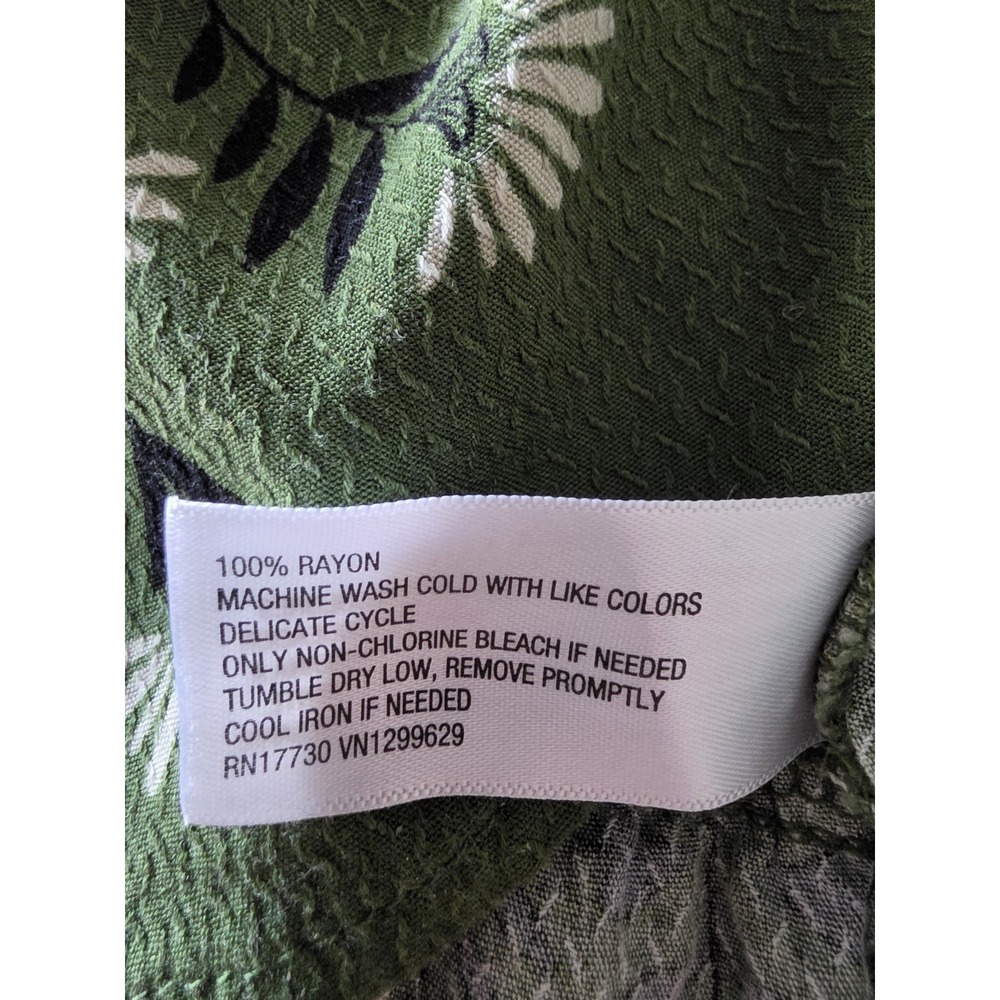Knox Rose Maxi Dress Women's L Green Floral Short Sleeve Boho Long Gown - Picture 5 of 6